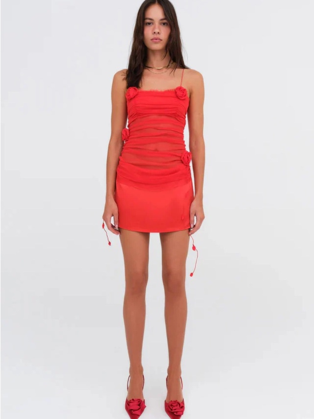 *WORN ONCE* For Love and Lemons Angela Chiffon Mini Dress